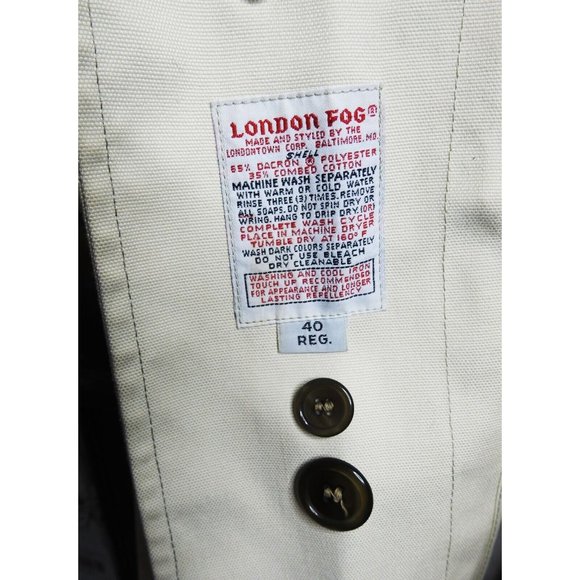 London Fog Maincoat/Over Coat/Trench Coat/Raincoat/Men Size 40 Regular - Picture 6 of 11